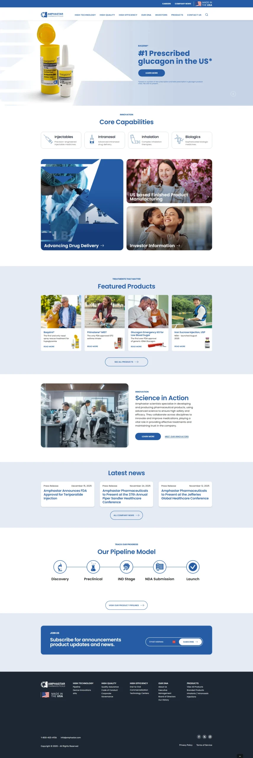 Amphastar Website Screenshot